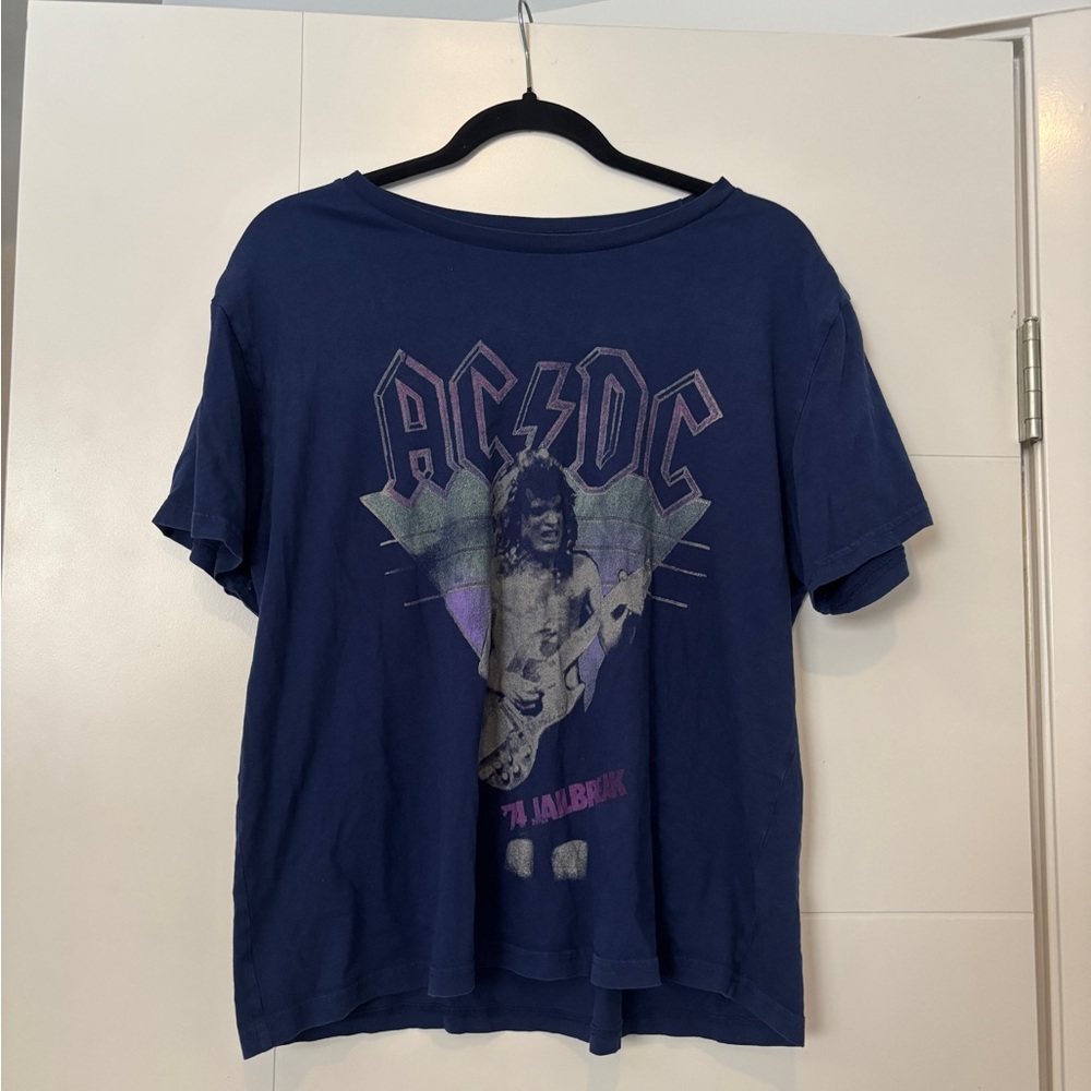 Lucky Brand AC/DC Graphic T-Shirt in Navy